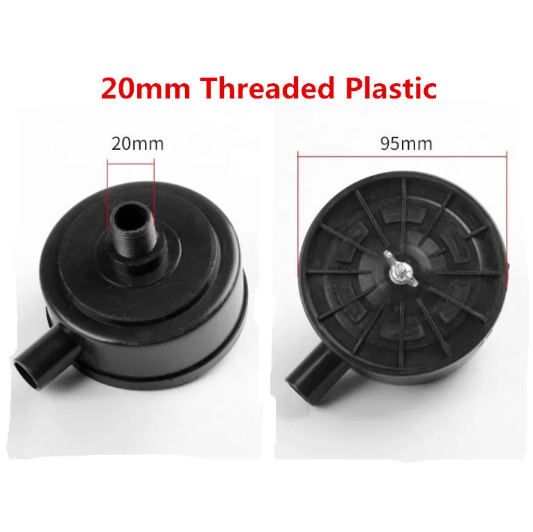 20mm Thread Plastic 1/" 3/8" 1/" наружный резьбовой шумоподавитель глушитель фильтра для безмасляного воздушного компрессора - Цвет: 20mm Thread Plastic