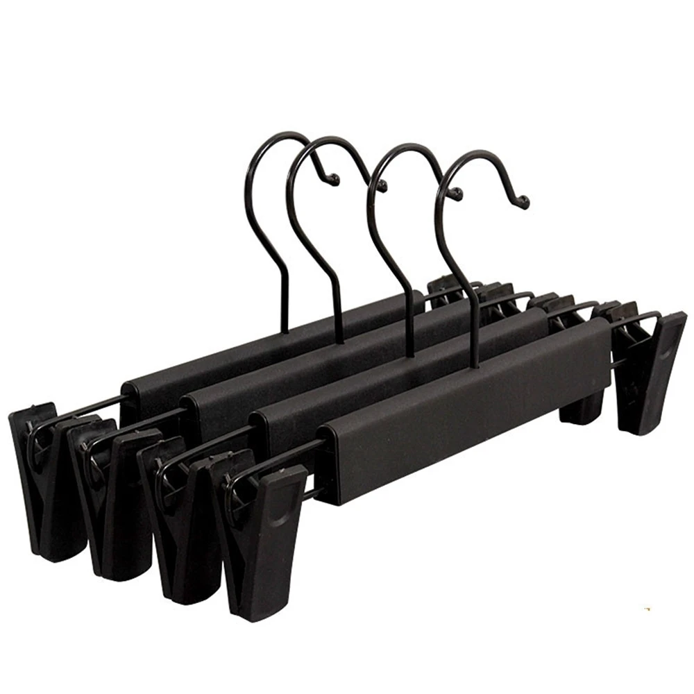 Black Matte Plastic Pants Storage Hanger Hook Clothing Store Men Women