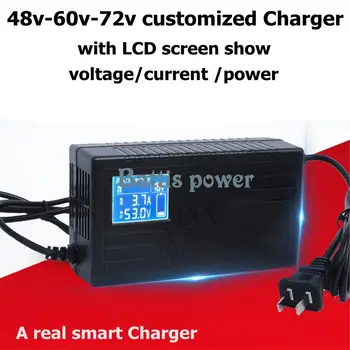 

Lithium Lifepo4 Lto Battery Charger for Electric Car Ebike Automatic Power Off LCD Screen 48v 60v 64V 72v 10Ah 20Ah 30Ah Charger