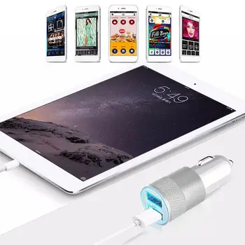 

Universal 2.1A Double USB Ports Quick Charging Mobile Phone Car Charger Adapter