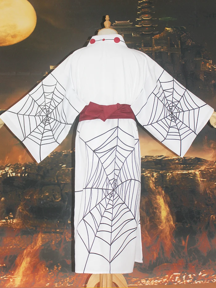 Аниме Demon Slayer Kimetsu no Yaiba Spider hilm Rui Spider Ghost Rui Косплей Костюм боевой костюм кимоно Униформа костюм для Хэллоуина