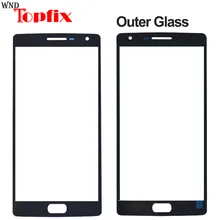 Para Oneplus 2 3 3T pantalla frontal de vidrio exterior reemplazo del Panel de vidrio para Oneplus 5 6 5T 6T frontal exterior de cristal del Panel