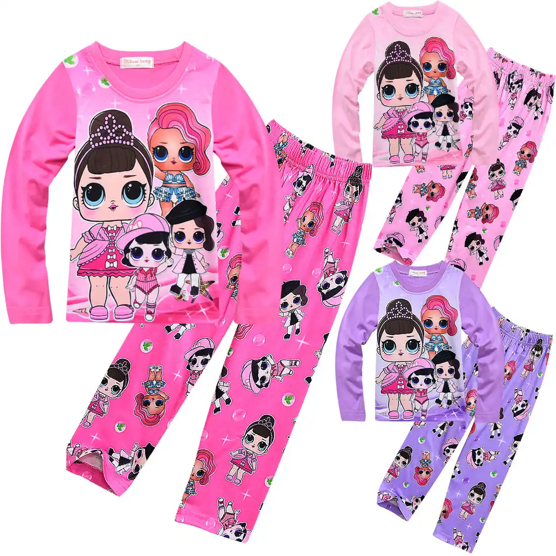 Lol Surprise Poupee Enfants Service A Domicile Deux Pieces Fille Dessin Anime Motif Anime Pyjamas A Manches Longues Pantalon Ample Aliexpress