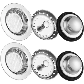 

6 Pack of Kitchen Sink Stopper Strainer,Anti-Clogging Stainless Steel Sink Disposal Stopper, Perforated Drain Filter