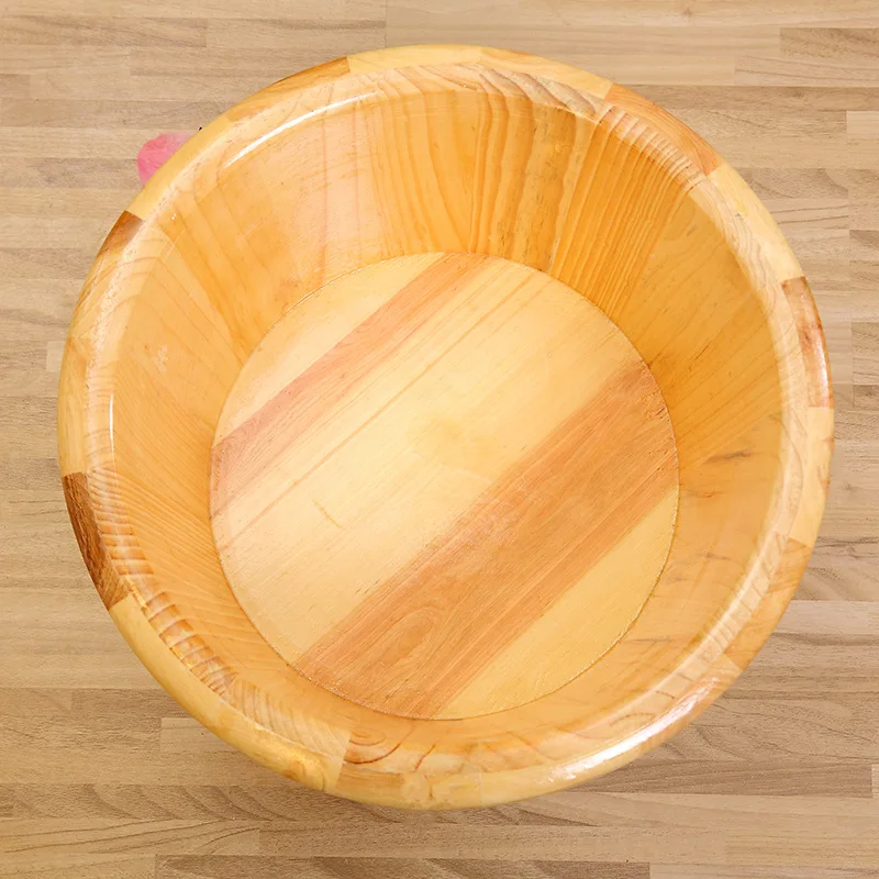 

Cedarwood Fir Wood Foot Bath Wooden Bucket Foot Bath Barrel Tub Tub Feet Send with Massager Thick Household