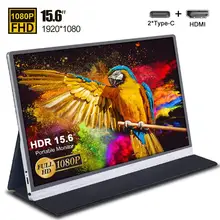 Alta qualidade fino 15.6 monitor portátil 1080 tela ips usb tipo c hdmi display para computador portátil ps4 xbox interruptor gaming monitor 4k