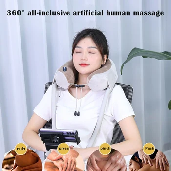 

2-in-1 U-Shaped Pillow with Gooseneck Phone Holder Multifunction Pillow and Cell Phone Mount UD88