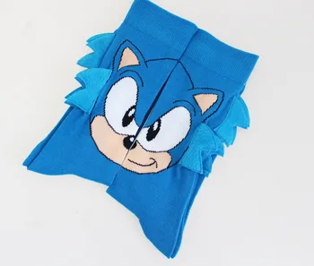 

1 pair Hot Sale Fashion Funny Socks Sonic Pattern Men's Cotton Causal Dress Crew Socks Novelty Party Cool Street Wear