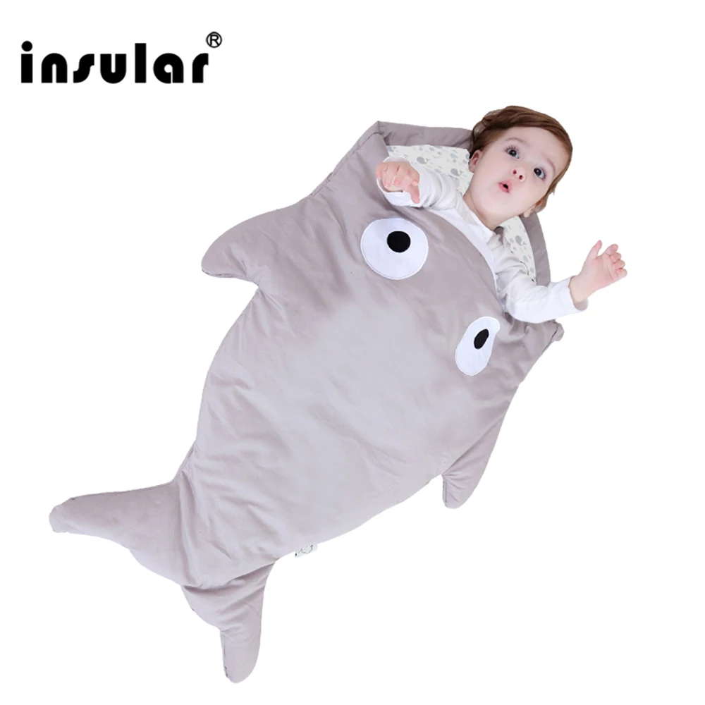 Детский спальный мешок INSULAR Shark с детской подушкой|shark baby sleeping bag|baby bagbaby sleep |