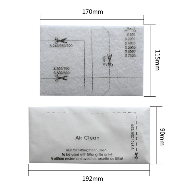 Stofzuigerdoek stofzakken met filters geschikt voor miele type gn stofzuiger 2 s2 s5 s8 c1 c3