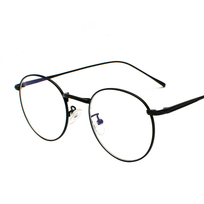 3 Seemfly Новая Классическая винтажная стильная оправа для очков круглые линзы плоская близорукость оптическое зеркало простые металлические женские/оправа для мужских очков - Цвет оправы: 3