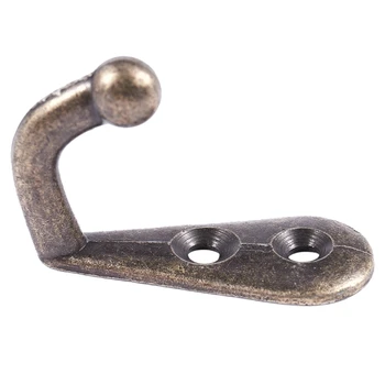 

10 Pcs Bronze Tone Vintage Style Wall Mounted Single Hook Hangers