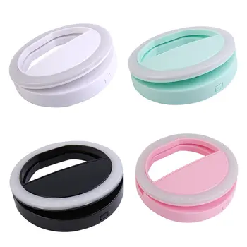 

Mini Camera Flashlight Mobile Phone Clip Selfie LED Auto Flash For Cell Phone Smartphone Round Portable Selfie Flashlight