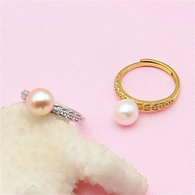 

S925 Sterling Silver Heart-shaped Pearl Rings Settings Women DIY Pearl Rings Accessory Silver Color Fine Jewelry Accessory
