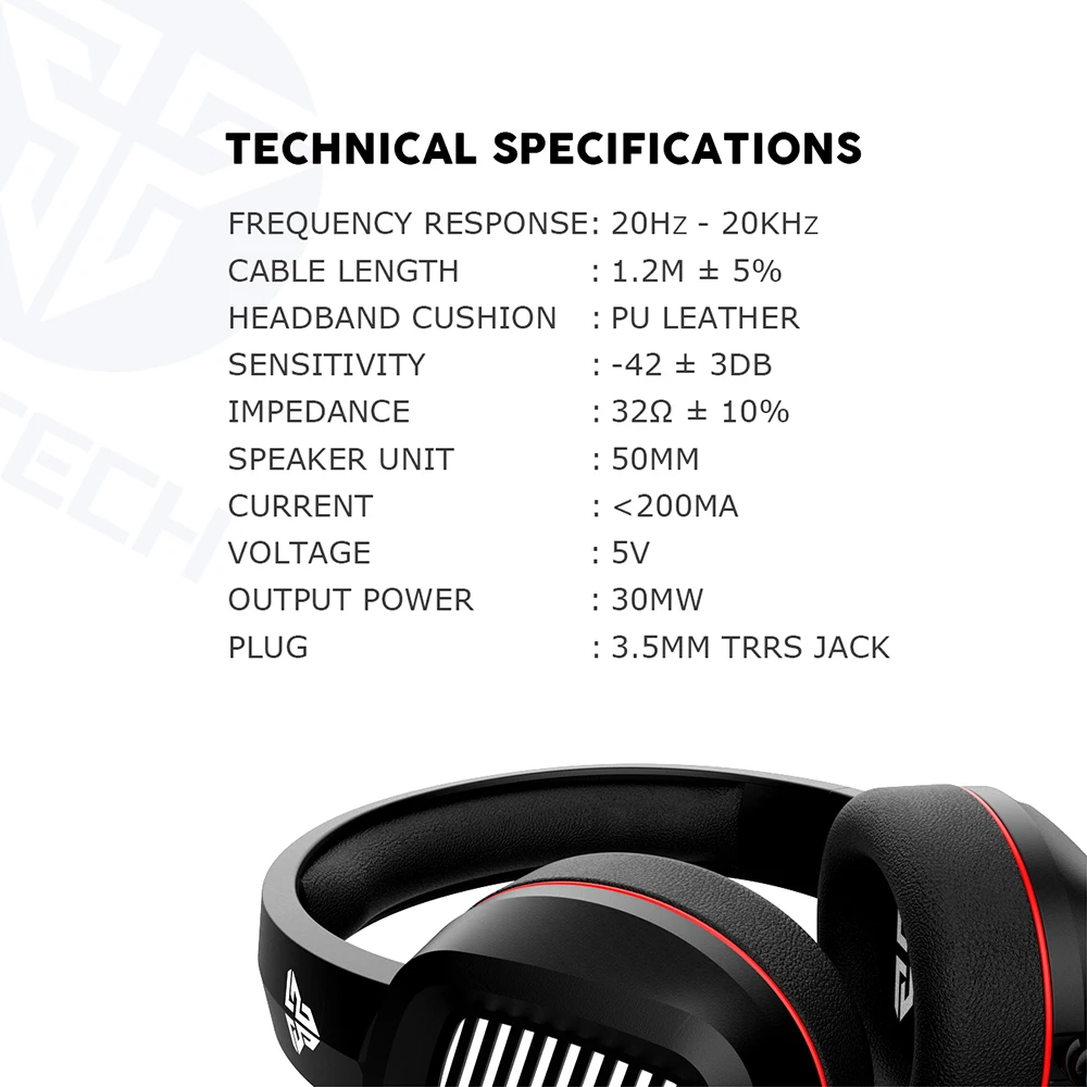 FANTECH MH81, черные наушники с разъемом 3,5 мм, с микрофоном, широкая звуковая поле, профессиональная Проводная игровая гарнитура для ПК, игры