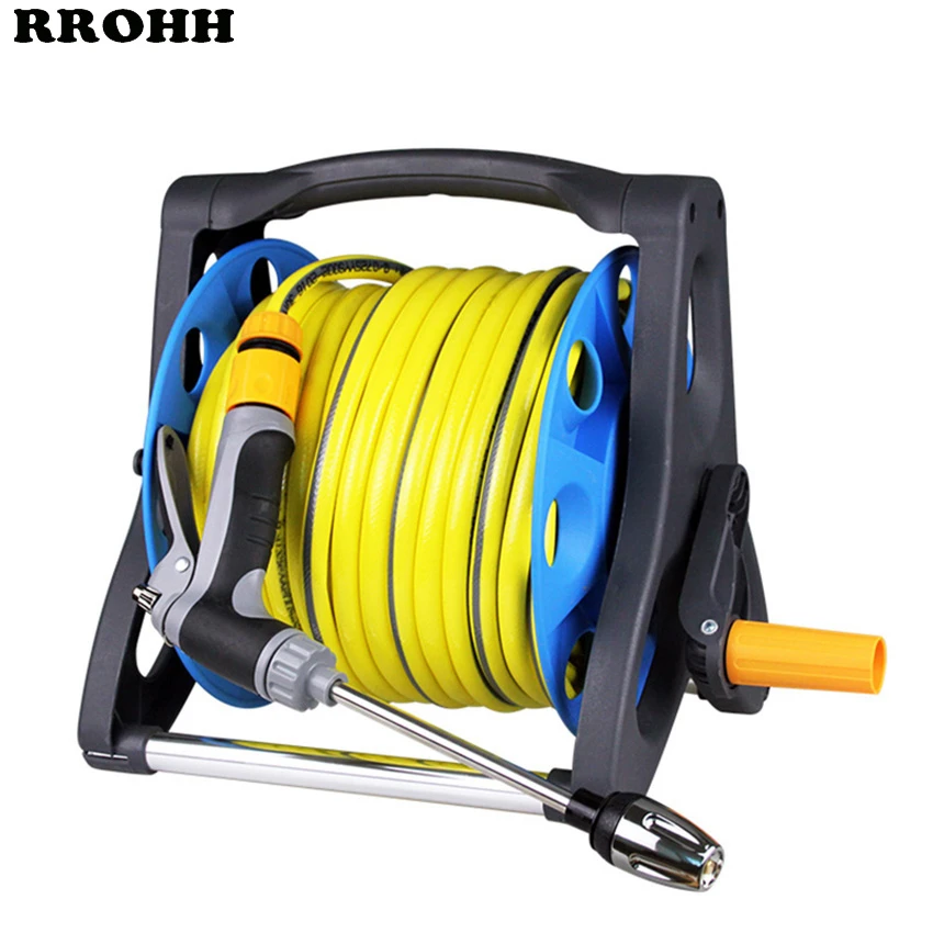 Garden Watering Hose With High-pressure Car Wash Water Gun Home Spray Artifact Storage Rack | Дом и сад