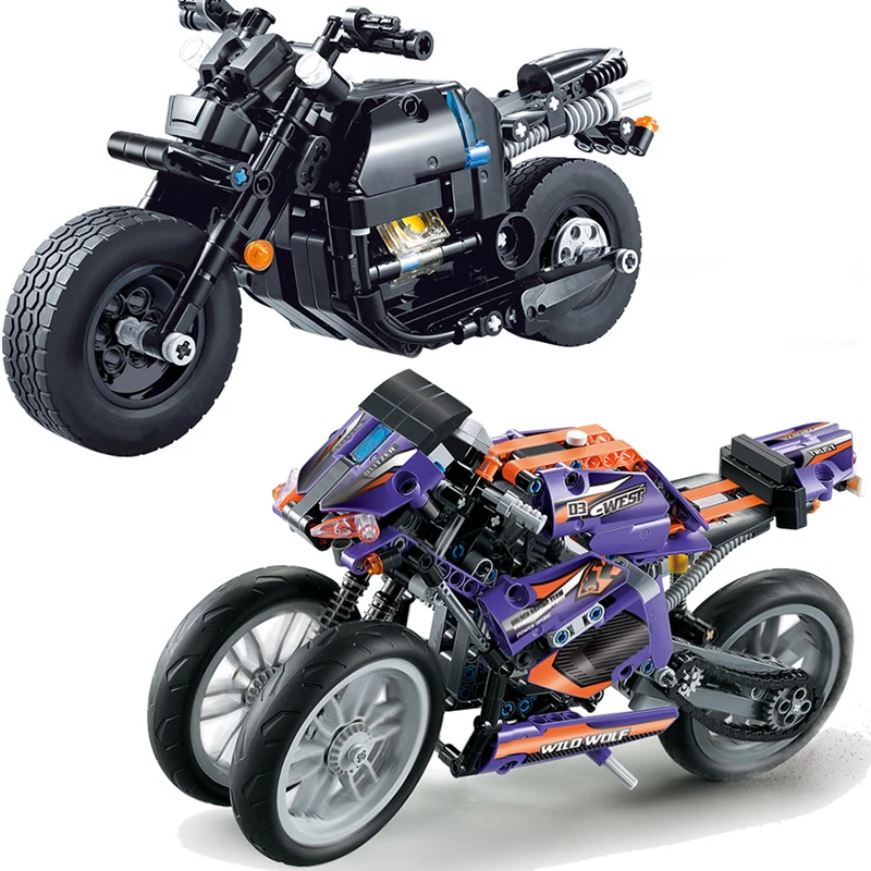 

Decool City Vehicle Compatible legoed Technic Motorcycle Motor Racing Car Speed Motorbike Off Road Diy Model Building Block Toys