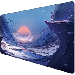 Grand tapis de souris dessin animé Kawaii XL, accessoire de jeu en caoutchouc, bord de verrouillage, pour ordinateur portable, bureau 