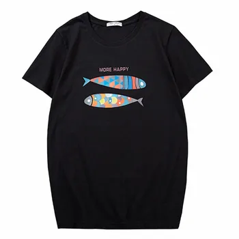 

Summer Plus size M-8XL 9XL 10XL fat guys men loose tops tees O-neck cotton short-sleeve Casual Military t-shirt print fish