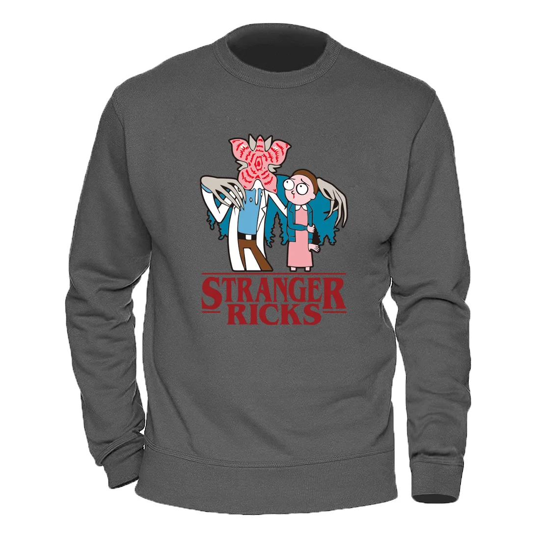 Странные Вещи Рикс толстовки Рик и Морт мужские шоу Crewneck Зима Осень черный белый тонкий принт Толстовка Мужская s