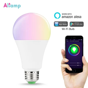 

E26 E27 WiFi Smart LED Light Bulb Color Changing RGB Multicolor Lighting 100W 150W Equivalent Homekit Work by Alexa Google Home
