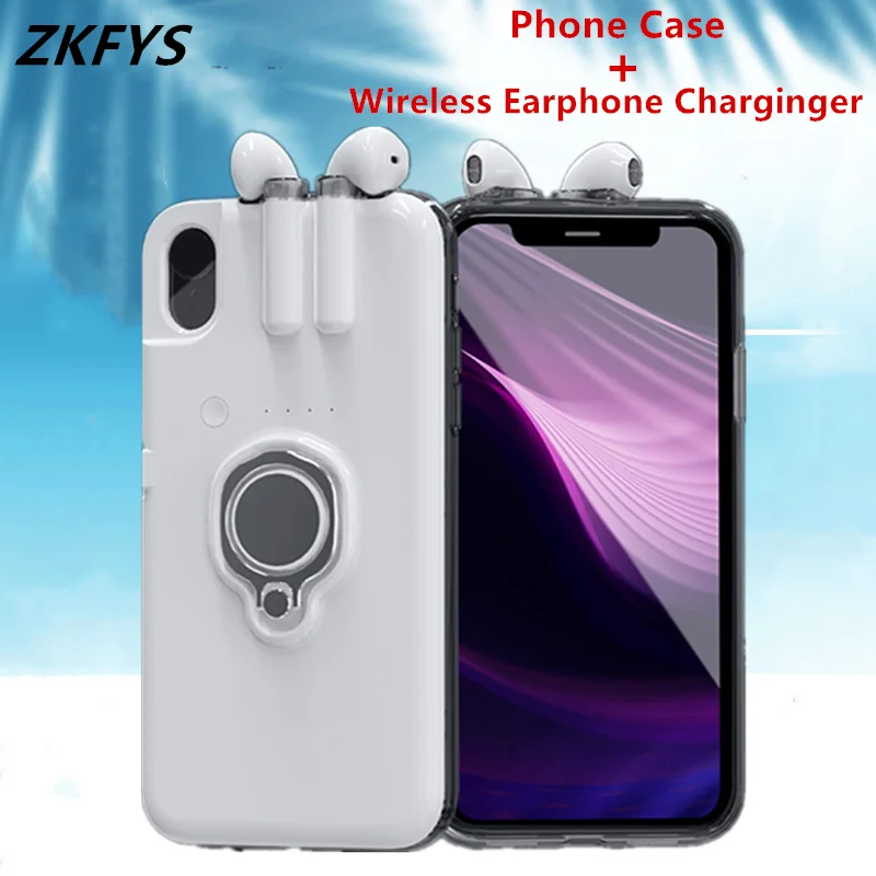 Беспроводные Bluetooth наушники для iPhone 11 Pro MAX 6 6S 7 8 Plus X XS XR|Бамперы| |