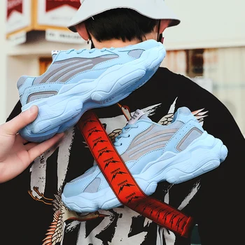 

Outdoor Dad Shoes Men Running Shoes Cheap Retro Chunky Sneakers Breathable Nonslip Platform Sneakers Man Thick Sole Sports Shoes