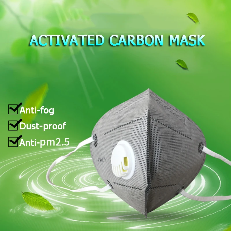 

10PCS Reusable KN95 Protective Mask Anti PM2.5 Mouth Mask Valved Face Mask N95 Protection Mouth Cover Filter As FFP3 CE