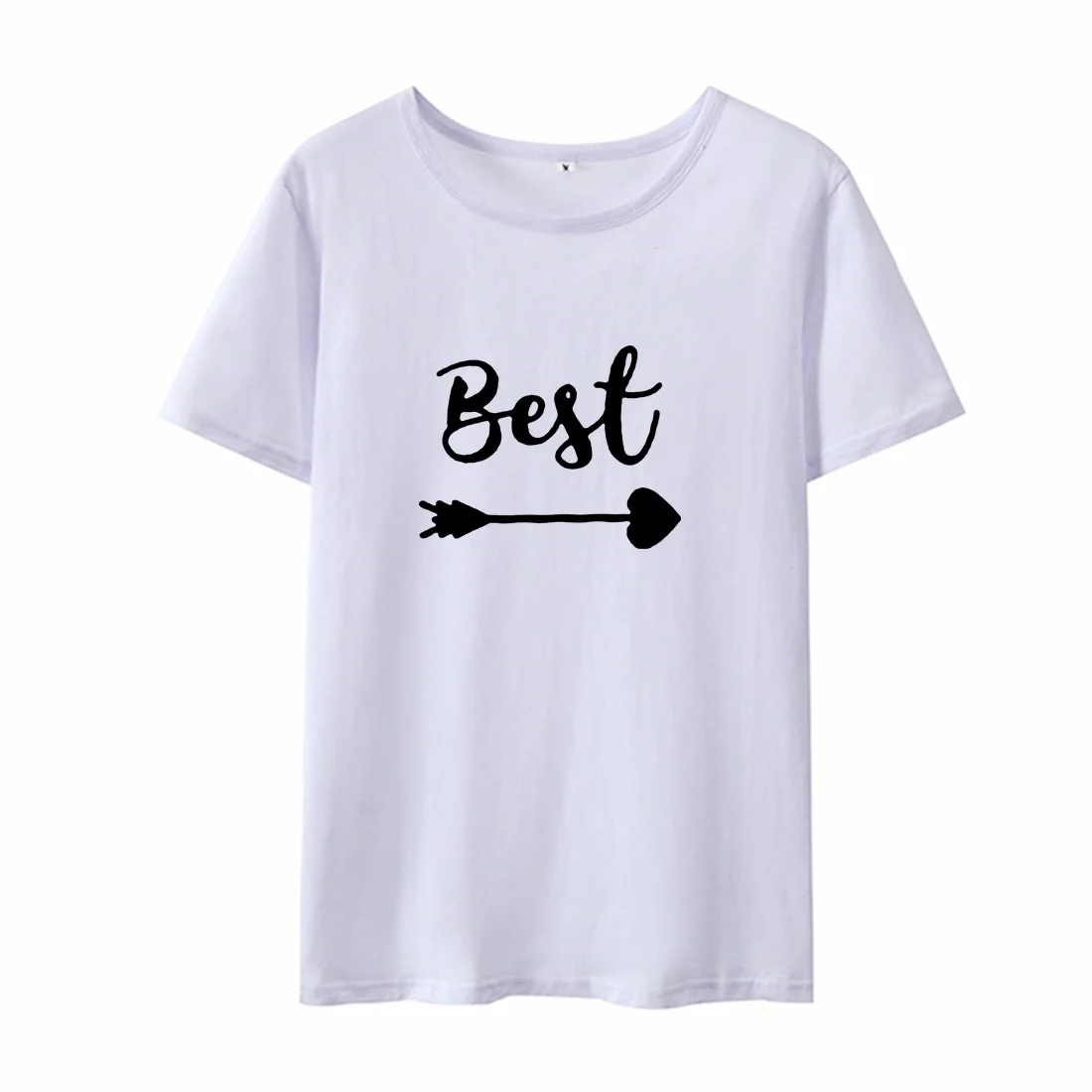 Женская футболка, топ, черная, белая, хлопковая футболка, Femme Best Friends, футболка, женская футболка, летняя, короткий рукав, футболка для сестры
