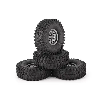 

4Pcs 1.9 Inch 120mm Rubber Tires Tire with Metal Wheel Rim Set for 1/10 Traxxas TRX-4 SCX10 RC4 D90 RC Crawler Car Part