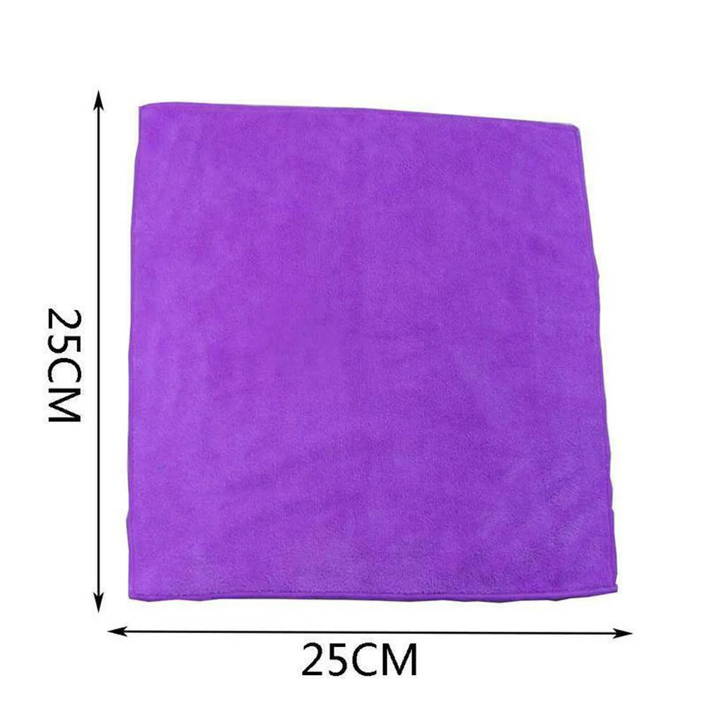 Smooth and strong 10x Car Washing Towel Clean Wash Cloth Absorbent Microfiber Home Kitchen 25x25cm