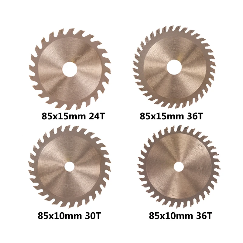 XCAN 1 шт. 85x10 мм/85x15 мм 24T 30T 36T ticncoated циркулярная пила по дереву лезвие мини TCT пила твердосплавный режущий диск