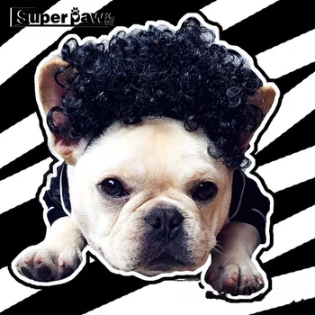 

Funny Dog Wig Soft Synthetic Hair Dogs Cute Cap For Cosplay Halloween Costume Fancy Dress Lovely Gift For Pet Dog Cat HPC01