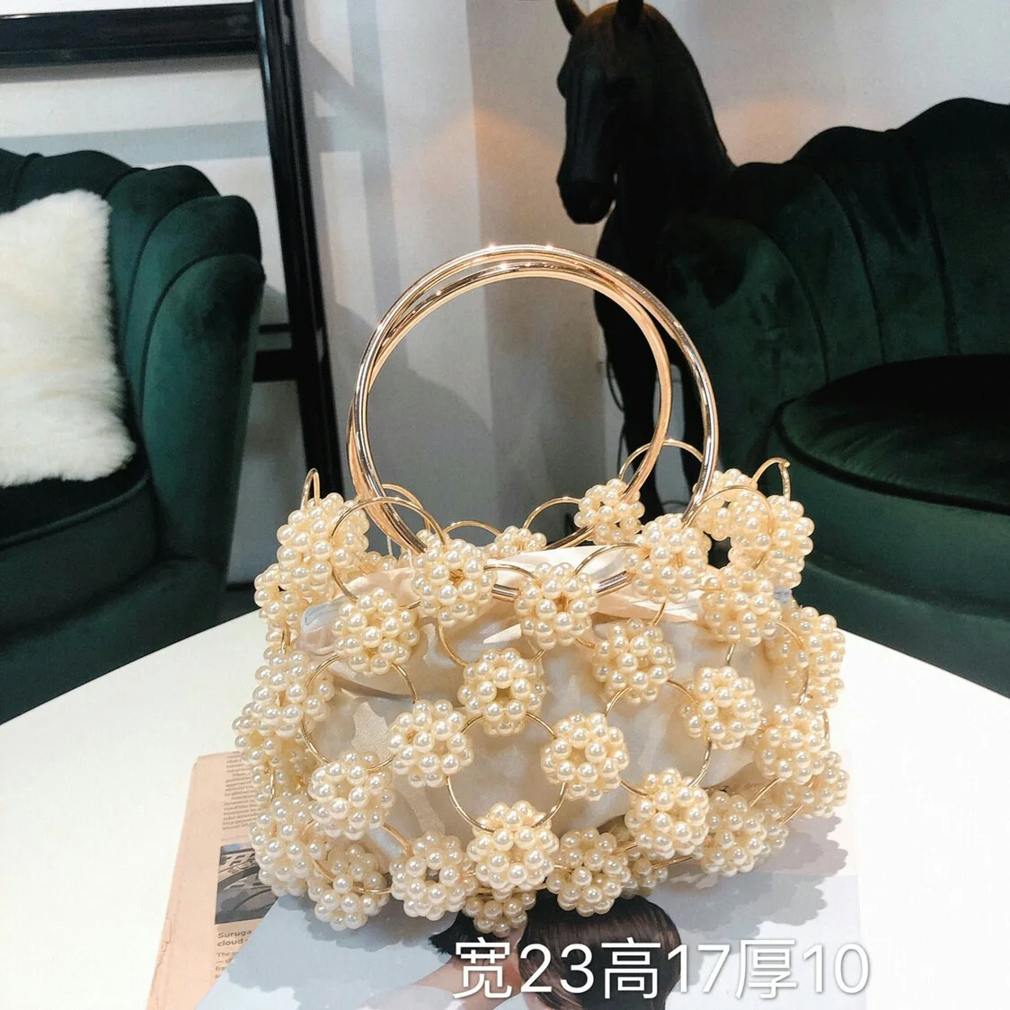 

White Pearl Bag Beaded Box Totes Women Party Evening Vintage Acrylic Plastic Handbag 2019 Luxury Ladies Wedding Bridal Handbag