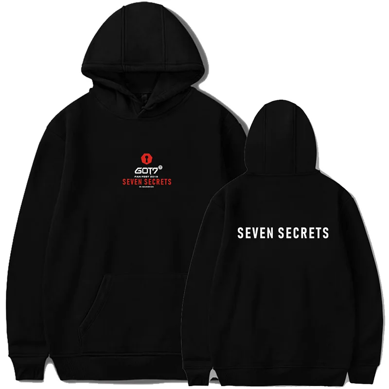Новинка kpop Harajuku модные толстовки Got7 Seven Secrets концертный пуловер с принтом Мужские