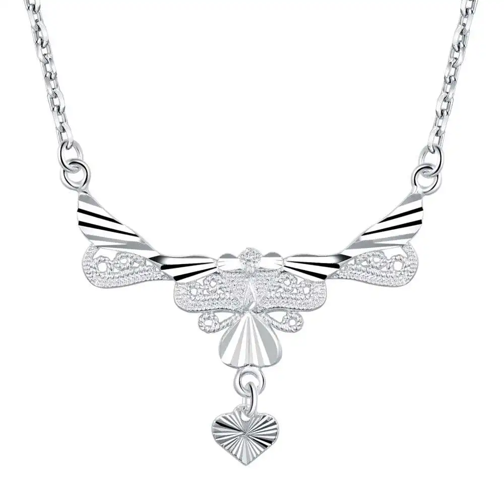 Античный серебряный лист сердечка Цепочки и ожерелья s Fine Jewelry Цепочки и ожерелья ювелирные изделия в летнем стиле AN797