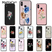MaiYaCa elegante flores Biblia verso arte teléfono carcasa para Xiaomi mi5 6 A1 A2 Lite Mi9 9SE mi8lite F1 Mix2 2S Max2 3(China)