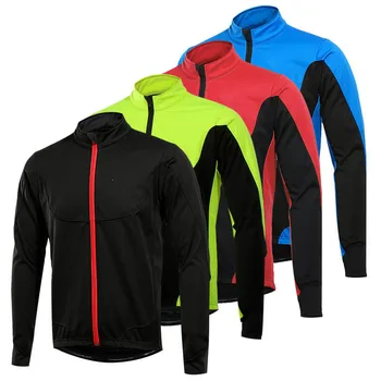 

Factory Price Cycling Jacket Winter Thermal Fleece MTB Bike Jacket Windproof Warm Cycling Wear Reflective Bike Coat