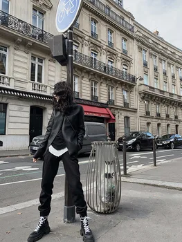 

New Tide Lazy Wind Simple And Handsome Was Thin And Warm Sports Pants Casual Trousers Women Autumn