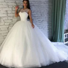 Роскошное Полное Бисероплетение арабское бальное платье свадебное платье потрясающее длинное платье с открытой спиной De Mariee на заказ свадебные платья