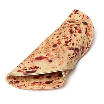 

Chinese Style Lifelike Sesame Seed Cake Baked Roll Pancake PU Leather Roll Pencil Bag Case Cylindrical Stationery Storage Bag