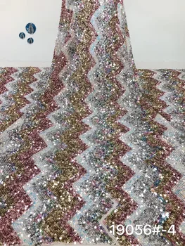 

Best Selling Latest African Velvet Lace Fabrics With Sequin High Quality Embroidery French Lace For Evening Dress