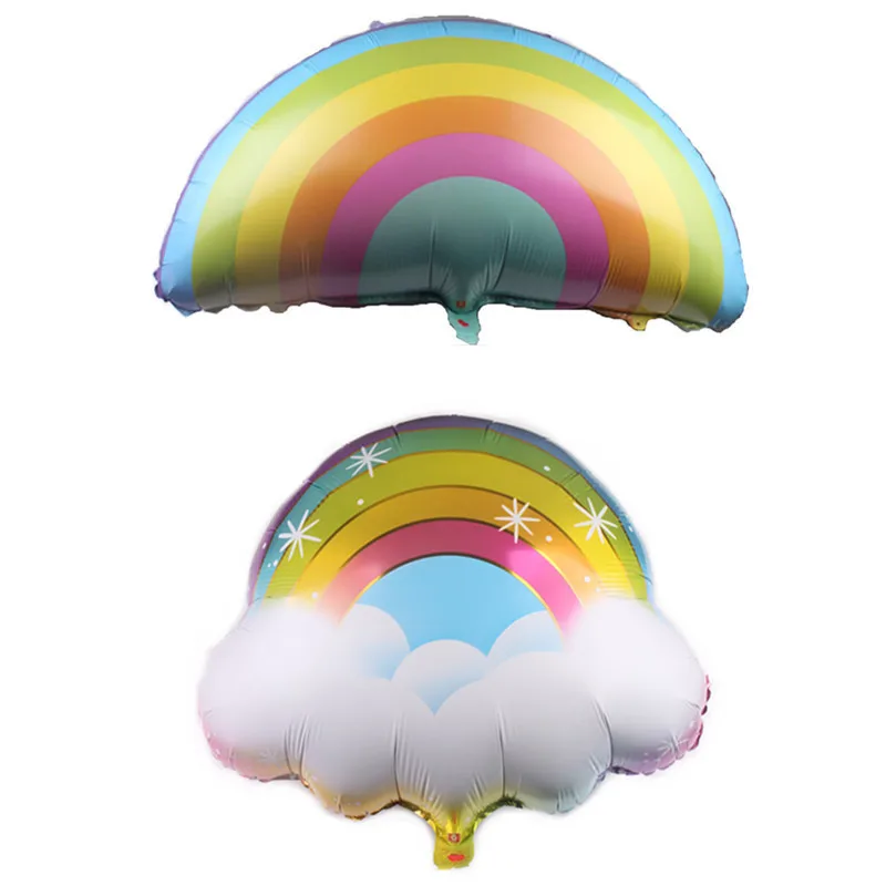 

77*52cm New Product Large Rainbow Aluminum Film Balloon Children Birthday Party Wedding Decoration Balloon Wholesale