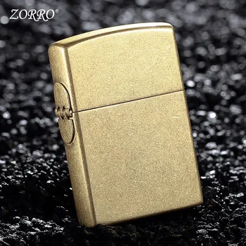 

original zorro pure copper kerosene lighter 2 hinges TRICK cigarette creative retro grinding wheel lighter men's smoking gift
