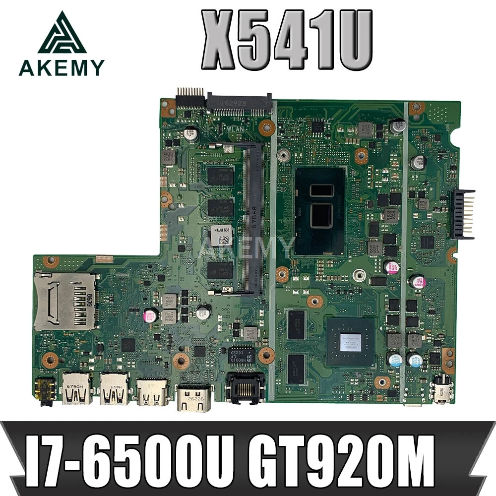 Akemy X541UJ X541UVK материнская плата для ноутбука For Asus X541UV X541U X541 оригинальная 8G RAM I7 6500U