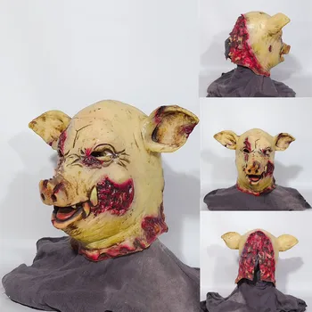 

New Scary Pig Bloody Zombie Mask Latex Masks Halloween maske Horror realistc maske maska masker party horror terror