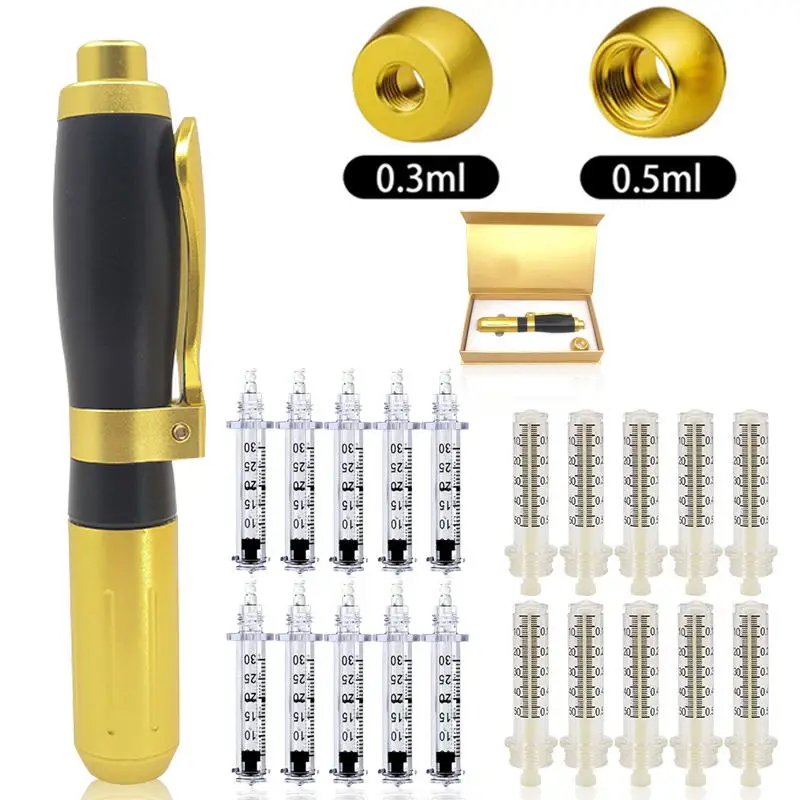 

2 IN 1 Hyaluronic Pen 0.3ml & 0.5ml Hyaluronzuur Pen Hyaluronic Acid pen lip filler Mesotherapy Gun no-needle acid Atomizer gun