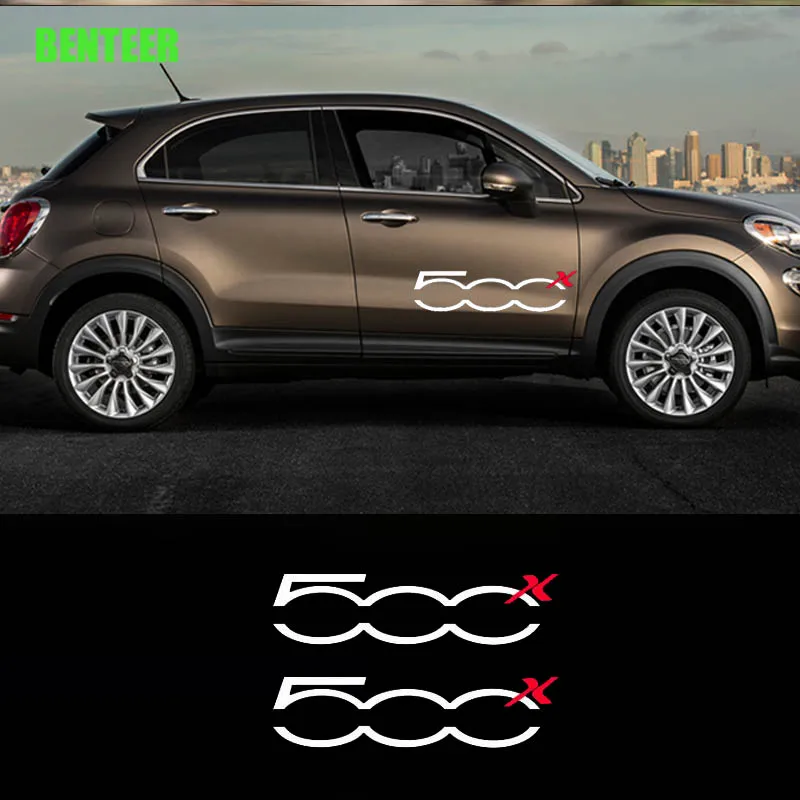 

Автомобильные боковые наклейки для fiat 500, 2 шт.