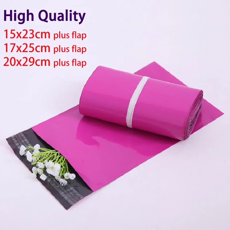 

Purple and White Small Packaging Shipping Envelope Bag, Self-Sealing Poly Mailer, Plastic Envelopes, Mailing Bags, 100Pcs