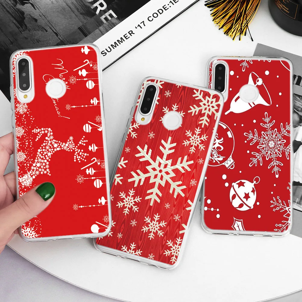 Чехол С Рождеством для Huawei P10 P9 P8 P20 P30 Mate 10 20 30 Lite Pro 2017 P Smart Plus 2019 мягкий чехол с